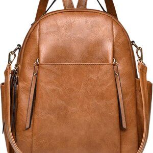 Stylish Convertible Leather Backpack for Women - Roomy & Lightweight Design